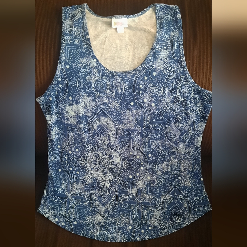 LuLaRoe Blue Mandala Tank Top